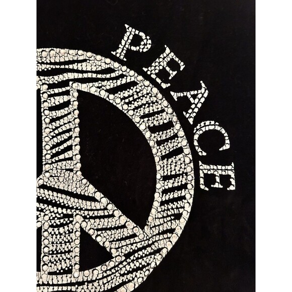 BCBG Y2K  women’s Black velvet Track Suit Front And Back Bling Size M/L Read - Picture 11 of 15